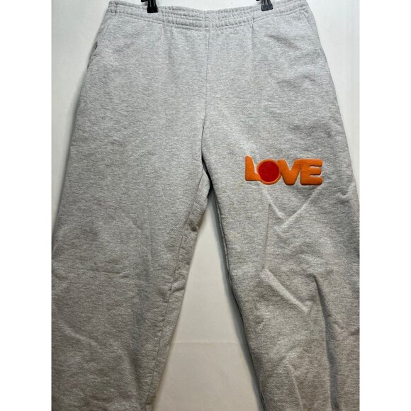 Love sweatpants womens large 32 x 33 gym jogger cuffed light gray - Picture 8 of 11